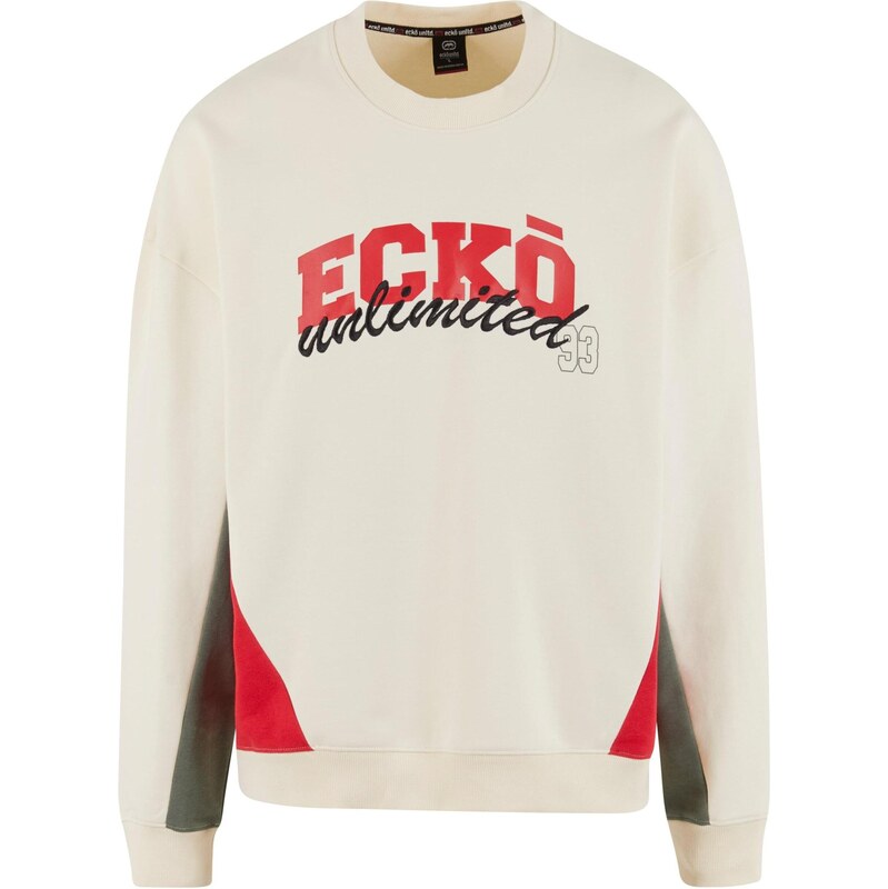 Ecko Unlimited Mikina Drap béžová / khaki / červená / černá