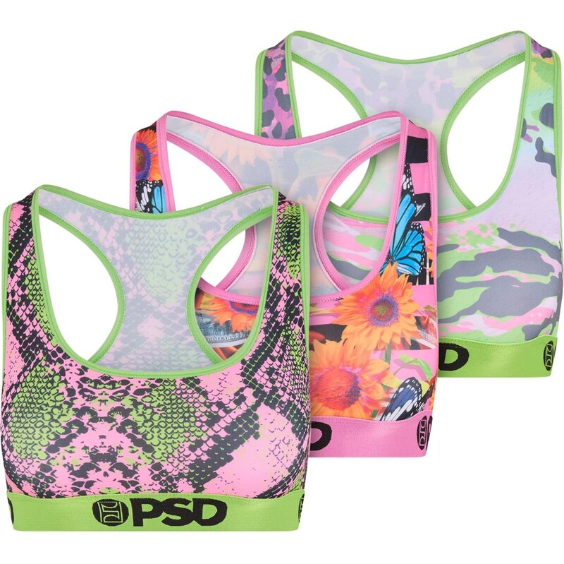 PSD Podprsenka Summer Vibe světle zelená / oranžová / světle