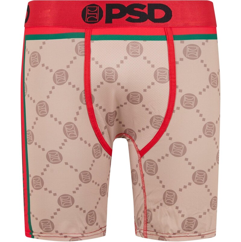 PSD Boxerky béžová / zelená / červená / černá