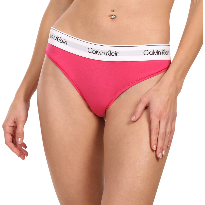 Dámská tanga Calvin Klein růžová (QF8518-24S)