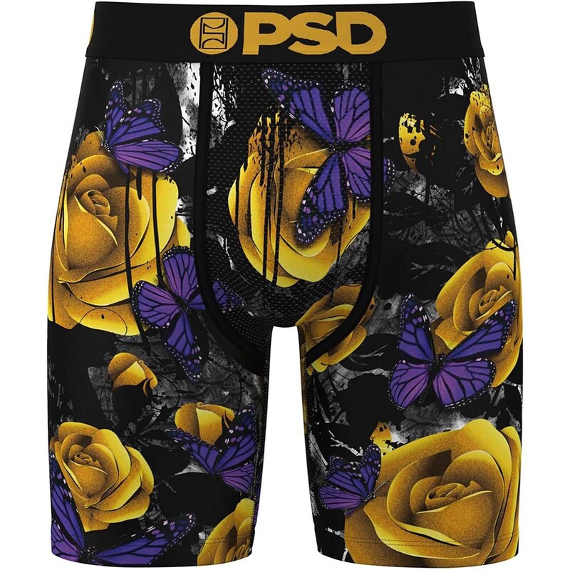 PSD Boxerky Golden Flight šafrán / antracitová / fialová / černá