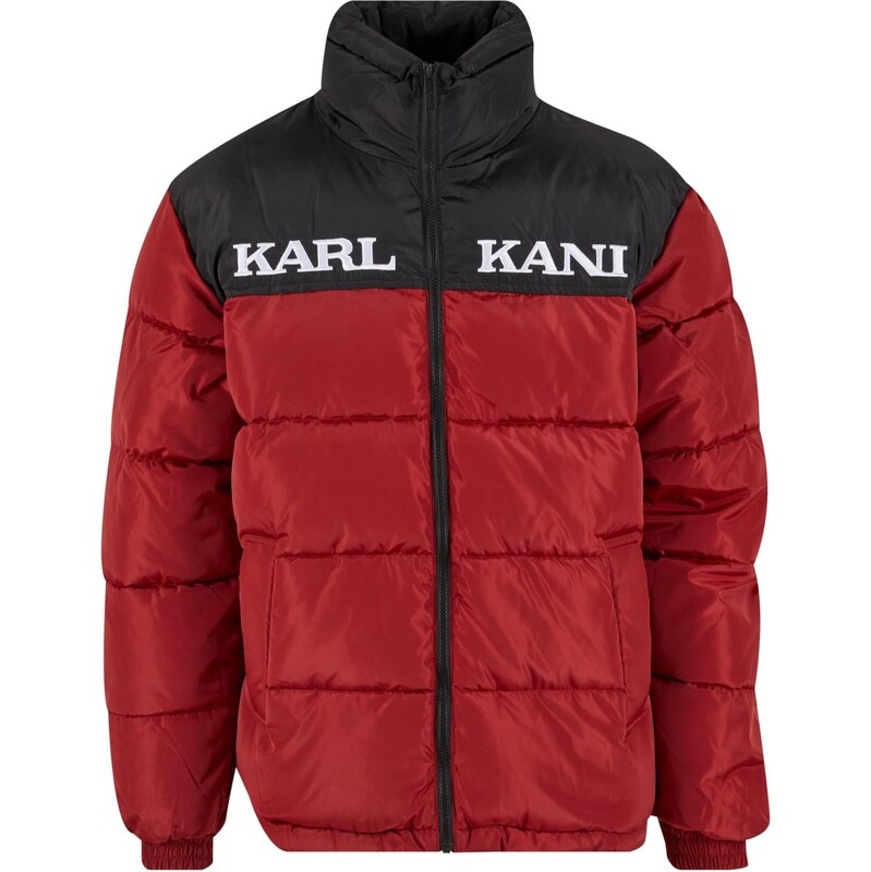 Karl Kani Zimní bunda Essential tmavě červená / černá / bílá