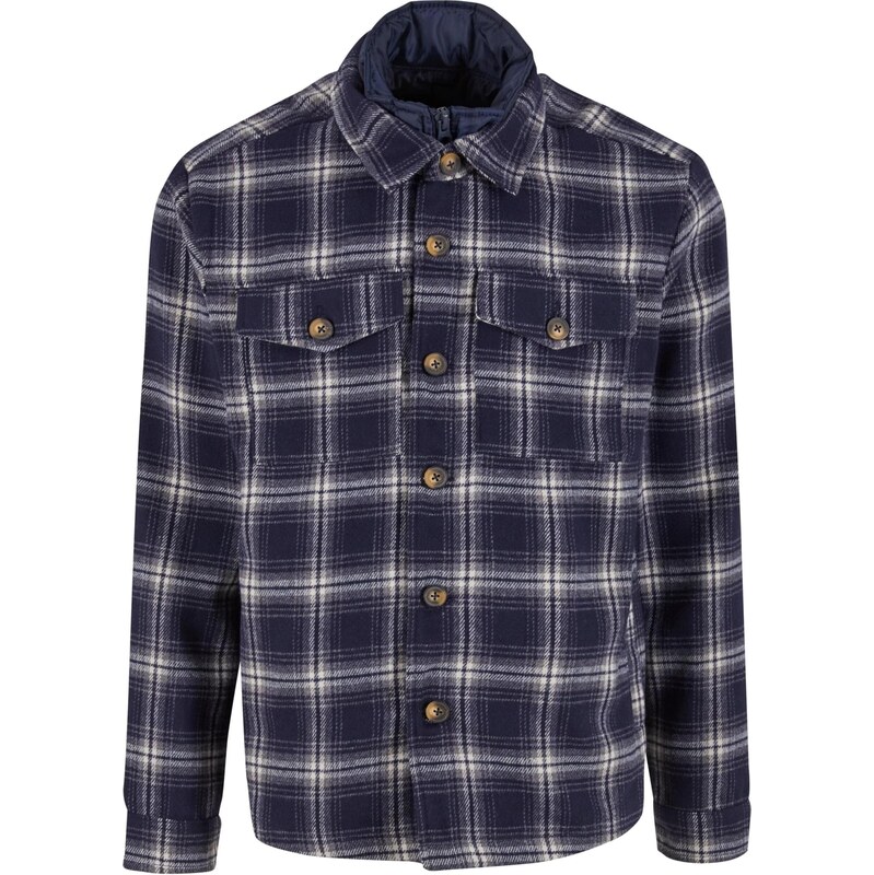 INDICODE JEANS Přechodná bunda Benito tmavě modrá / šedá / bílá