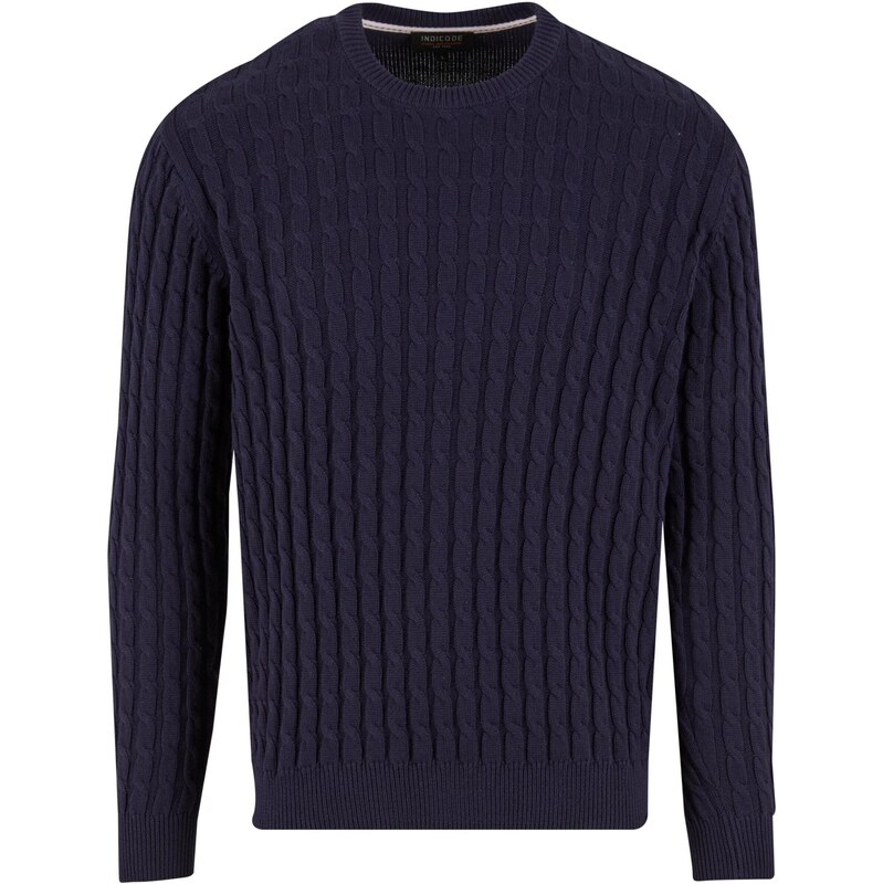INDICODE JEANS Svetr Trevin námořnická modř