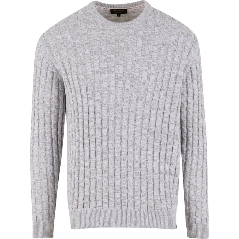 INDICODE JEANS Svetr Trevin světle šedá