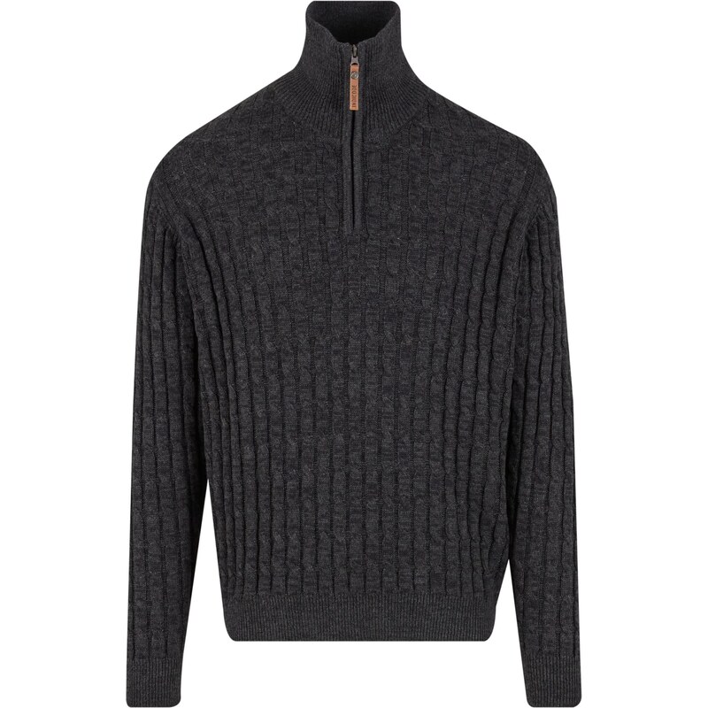 INDICODE JEANS Svetr Rufus tmavě šedá