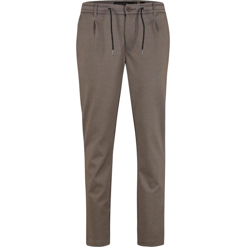 INDICODE JEANS Kalhoty se sklady v pase Zeddi hnědá