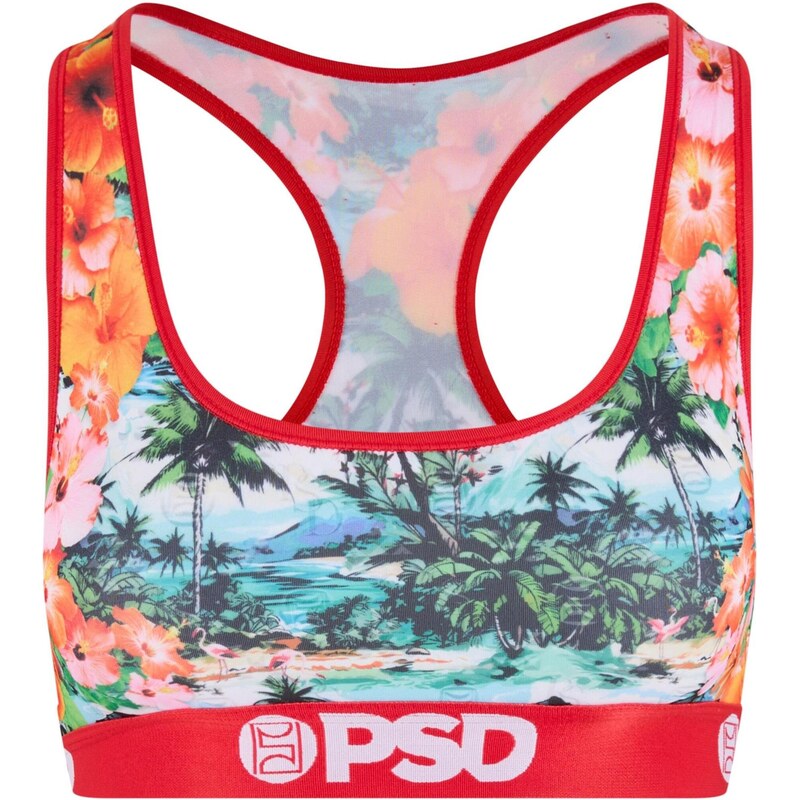 PSD Podprsenka Hawaiian Luxe modrá / tmavě zelená / oranžová /