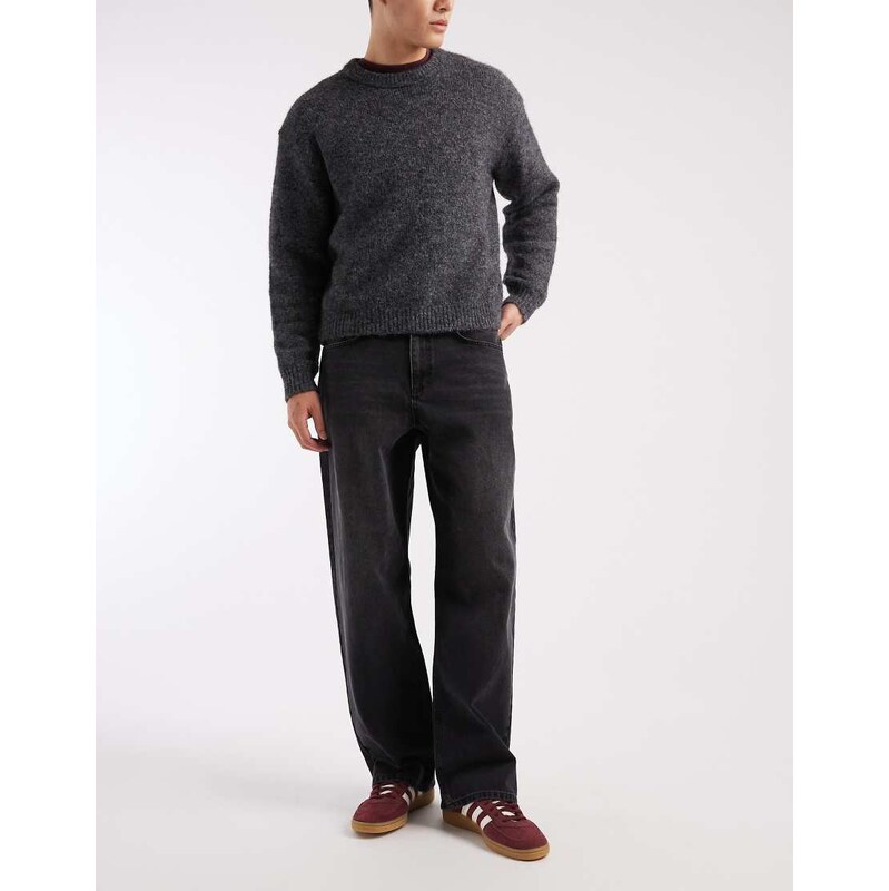 ASOS DESIGN baggy jeans in washed black