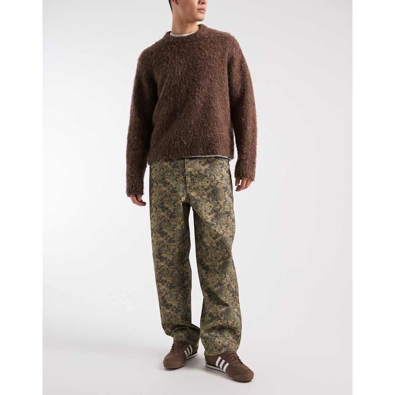 ASOS DESIGN LOOSE trousers in digi camo - MULTI