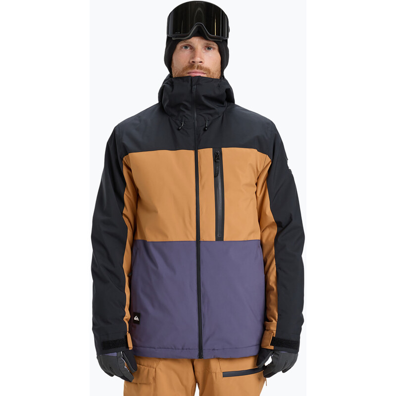 Pánská snowboardová bunda Quiksilver Sycamore Block 20K dark ivy