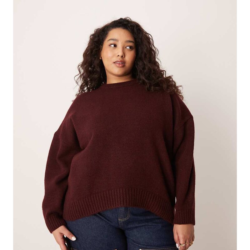 ASOS Curve ASOS DESIGN Curve oversized crew neck jumper with