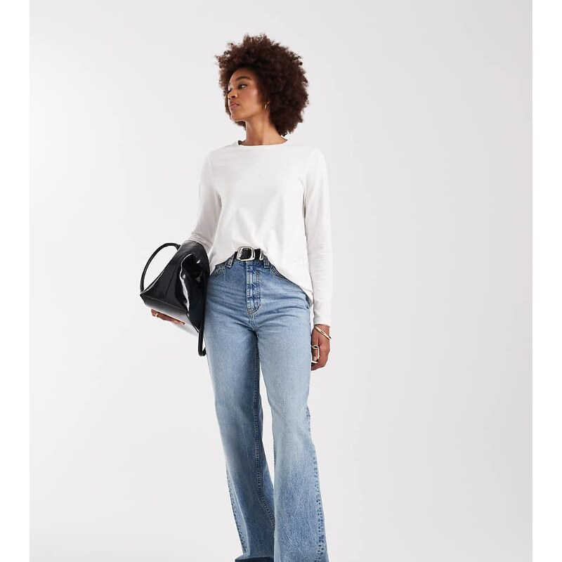 ASOS Tall ASOS DESIGN Tall wide leg dad jean in light vintage