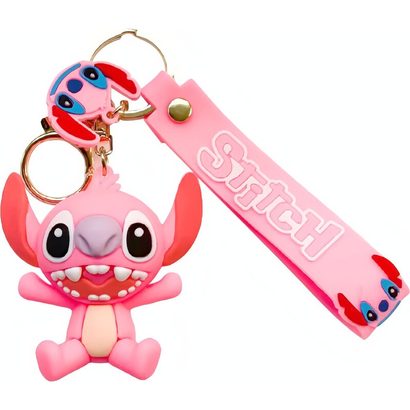 Bagito Dětská klíčenka Lilo a Stitch Angel růžová s poutkem a 111022116