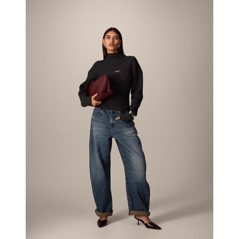 ARRANGE Tova tapered curved leg jean with roll hem in vintage