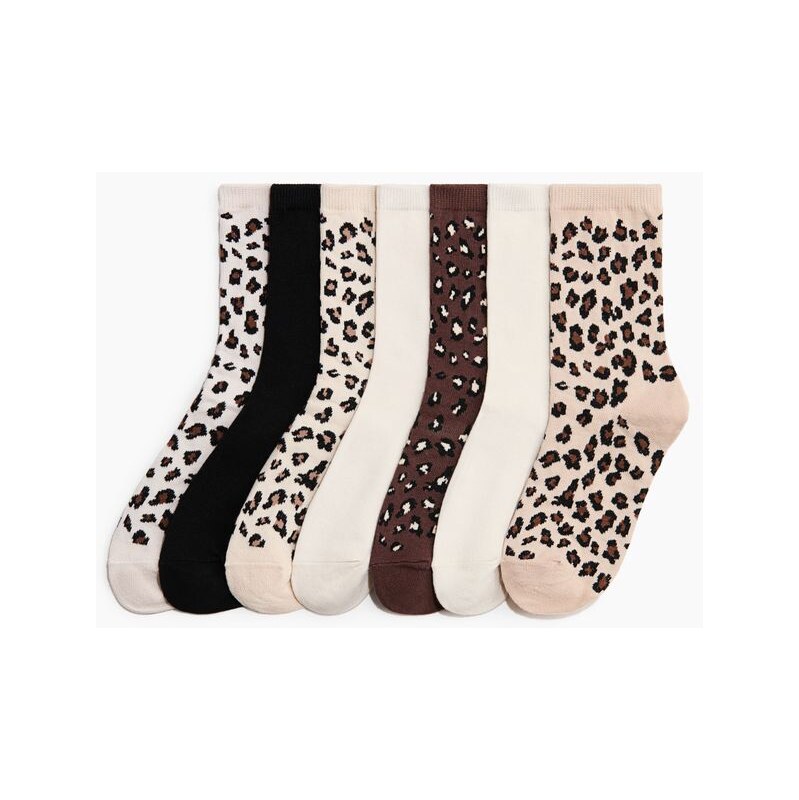 H&M - Ponožky 7 párů - béžová 108157060
