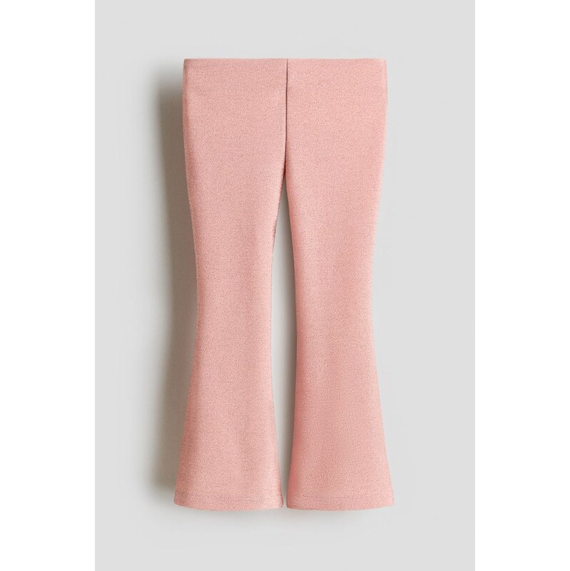H&M - Legíny Ponte di Roma Flared - Růžová/Třpytivá