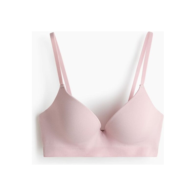 H&M - Bezešvá podprsenka push-up - růžová 110991466