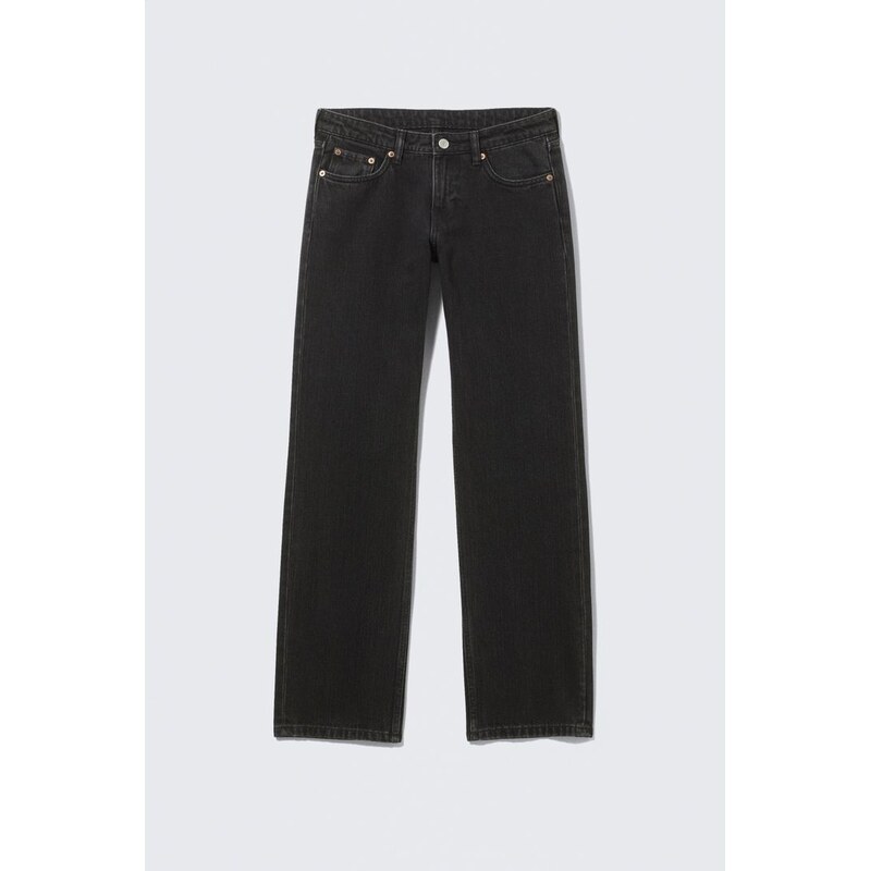 H&M - Šíp Džíny S Nízkým Pasem, Klasický Rovný Střih - černá 108130732