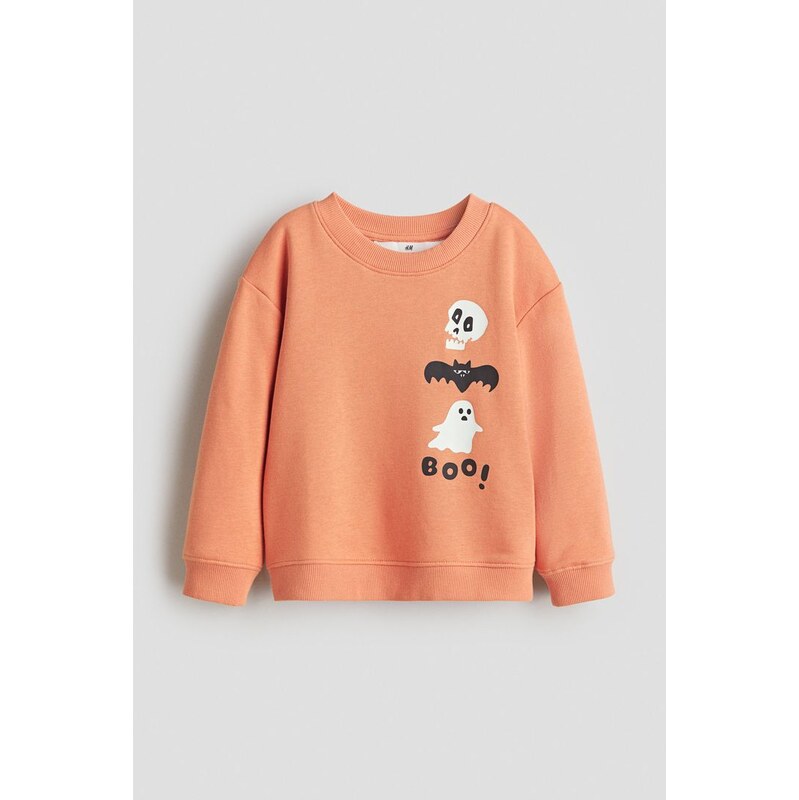 H&M - Mikina - Oranžová/Duch