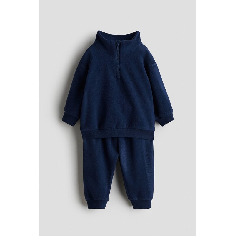 H&M - Dvoudílná flísová souprava - Navy Blue