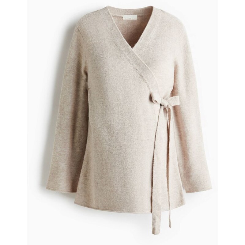 H&M - MAMA Zavinovací kardigan Before & After - hnědá 108995569