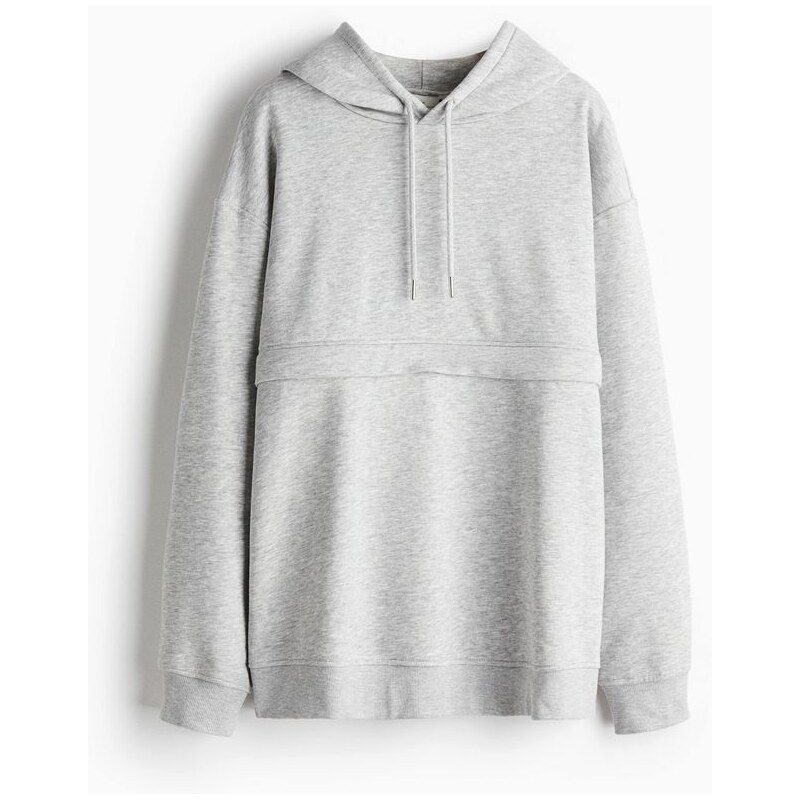 H&M - MAMA Mikina na kojení Before & After - Světle Šedý Melír