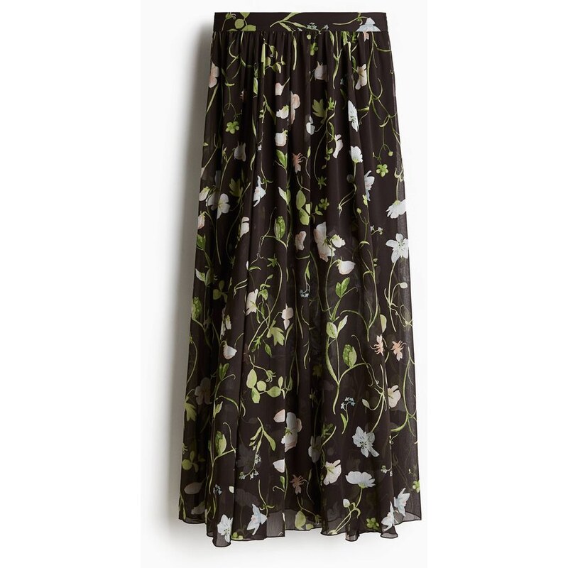 H&M - Šifonová maxisukně - černá 108140580
