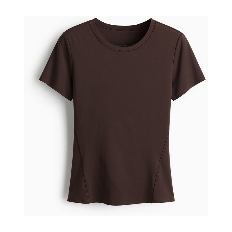 H&M - Sportovní tričko DryMove - hnědá 108158896