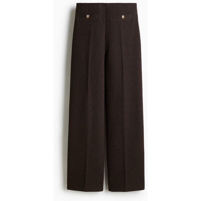 H&M - Rovné kalhoty - Tmavě Hnědá