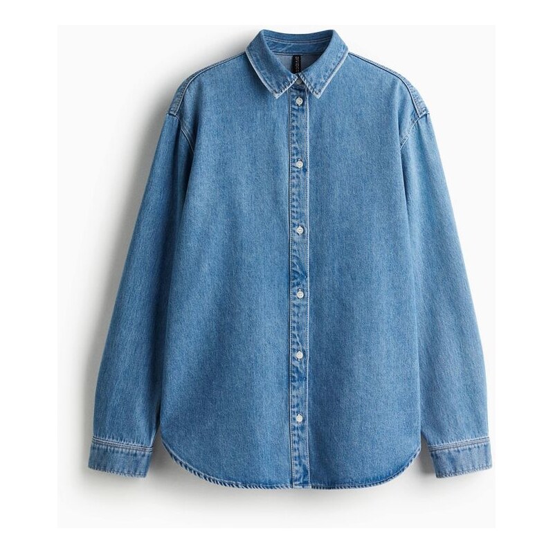 H&M - Oversized džínová košile - modrá 108418109