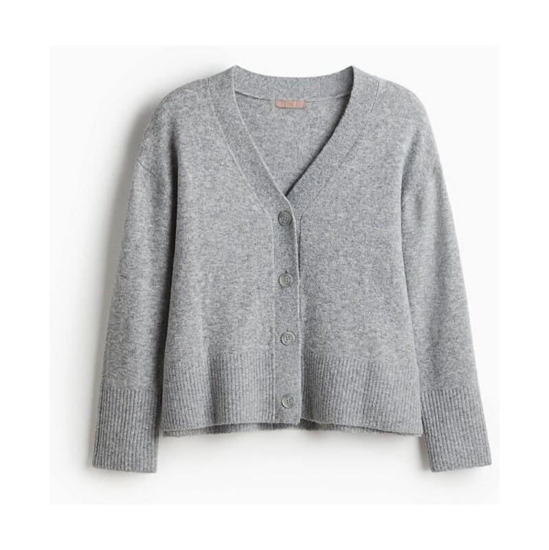 H&M - Propínací svetr - šedá 108669109