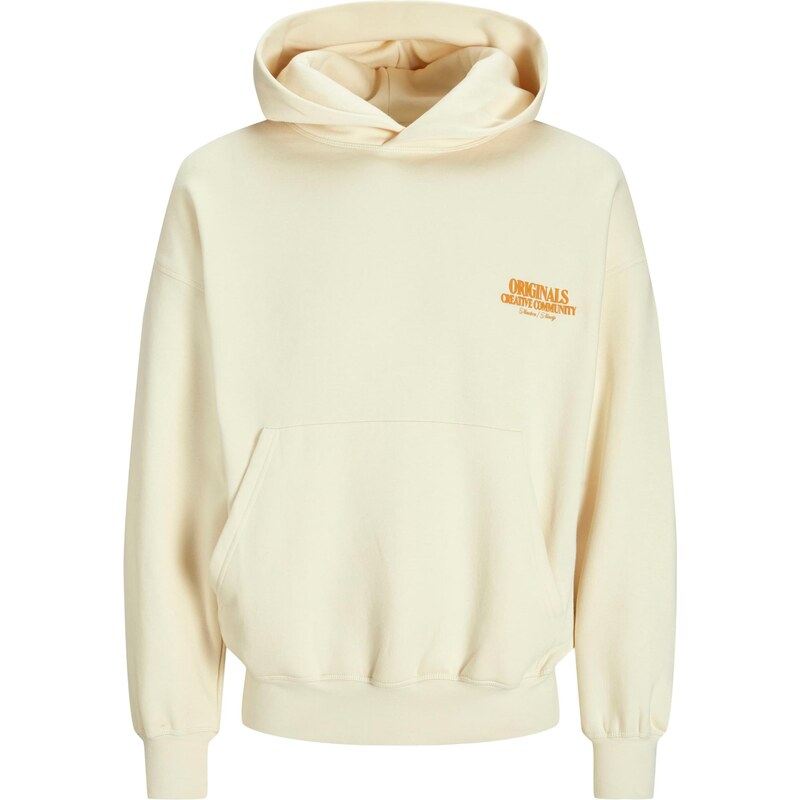 JACK & JONES Mikina JWHROXBURY oranžová / barva bílé vlny