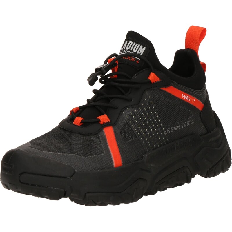 Palladium Tenisky světle šedá / oranžově červená / černá