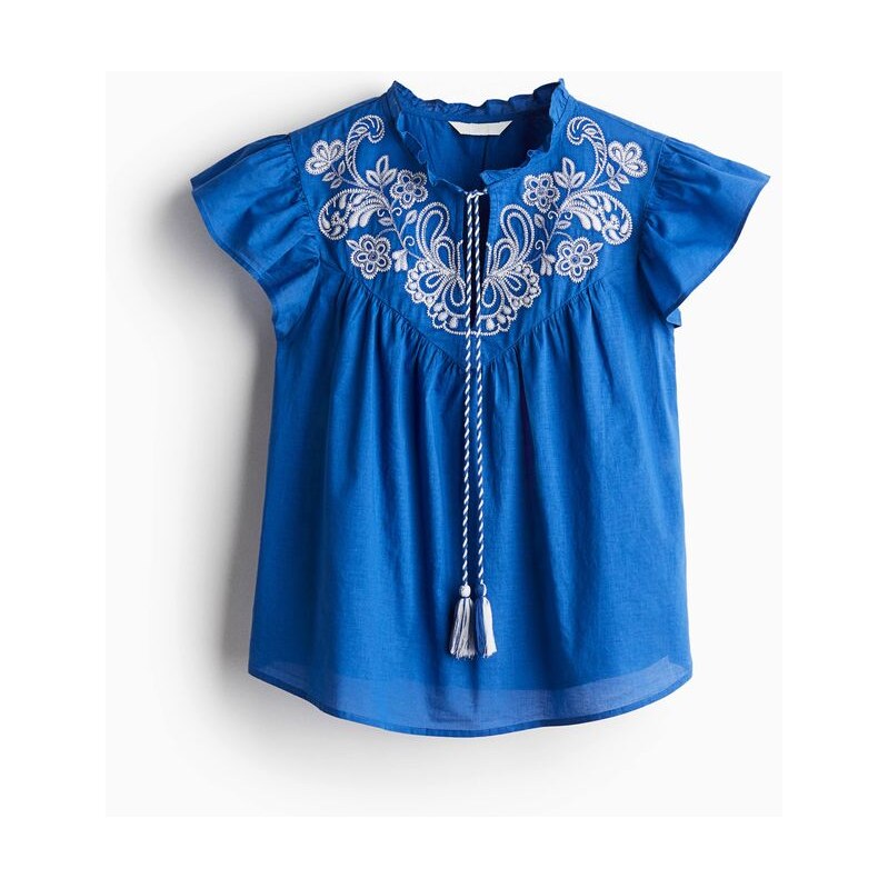 H&M - Halenkas výšivkou - modrá 108138385