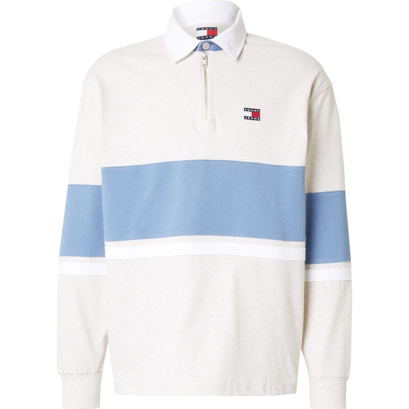 Tommy Jeans Mikina světlemodrá / bílá / offwhite