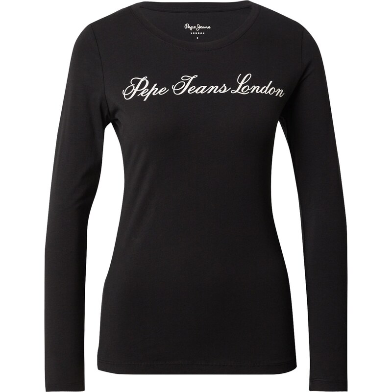 Pepe Jeans Tričko černá / bílá