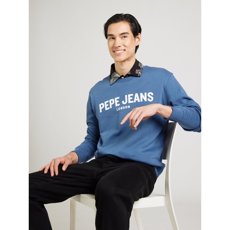 Pepe Jeans Mikina modrá / bílá