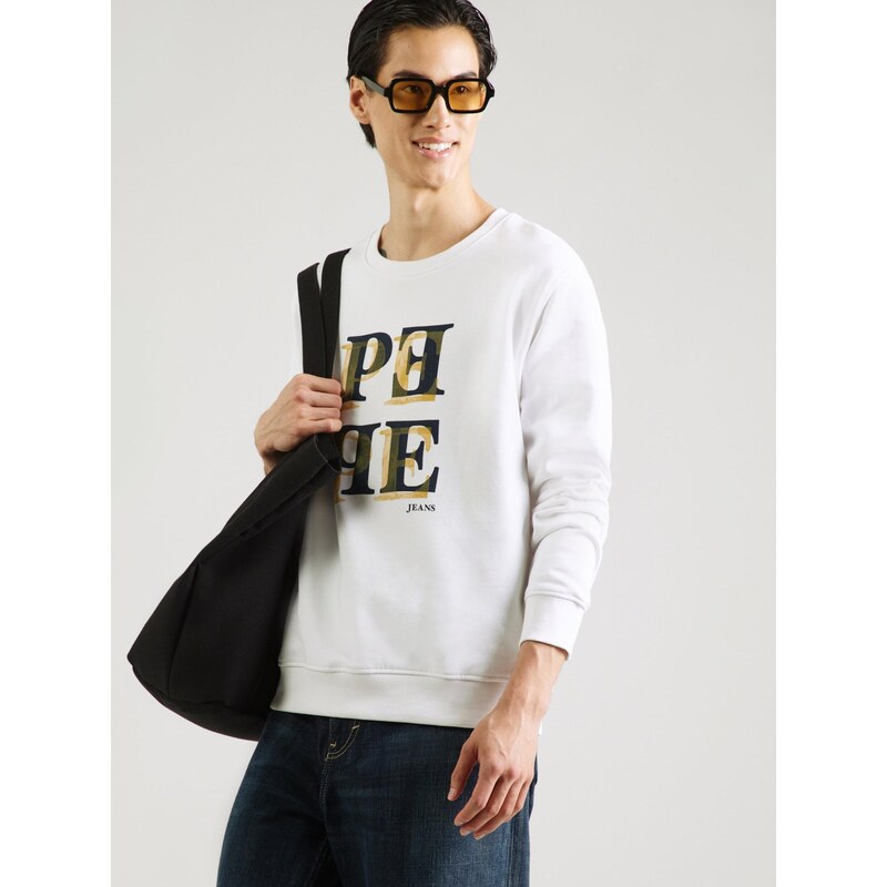 Pepe Jeans Mikina sépiová / černá / bílá