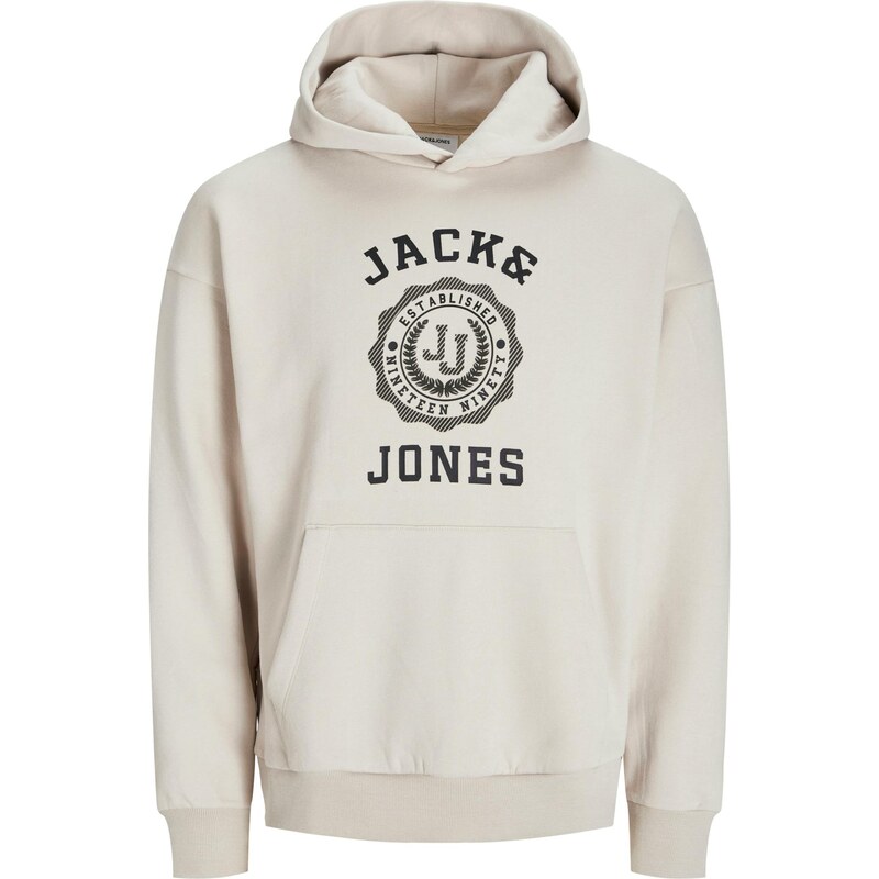 JACK & JONES Mikina JWHVICTO béžová / černá