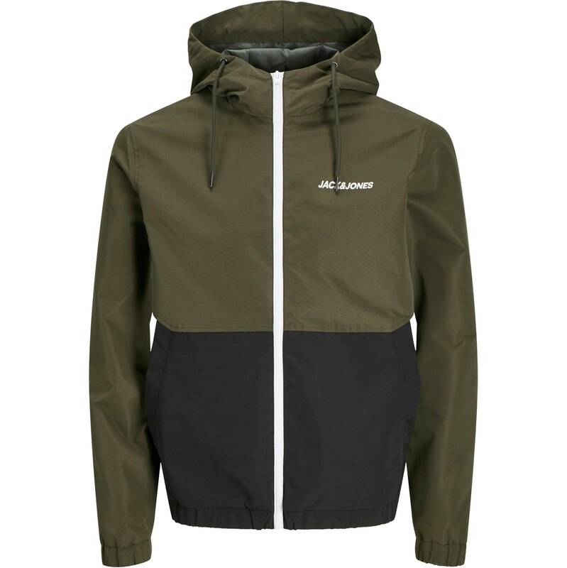 JACK & JONES Přechodná bunda JWHMASH jedle / černá