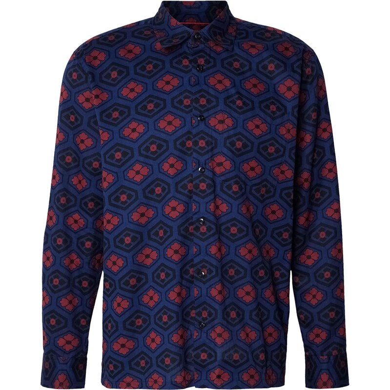 SCOTCH & SODA Košile námořnická modř / burgundská červeň / černá