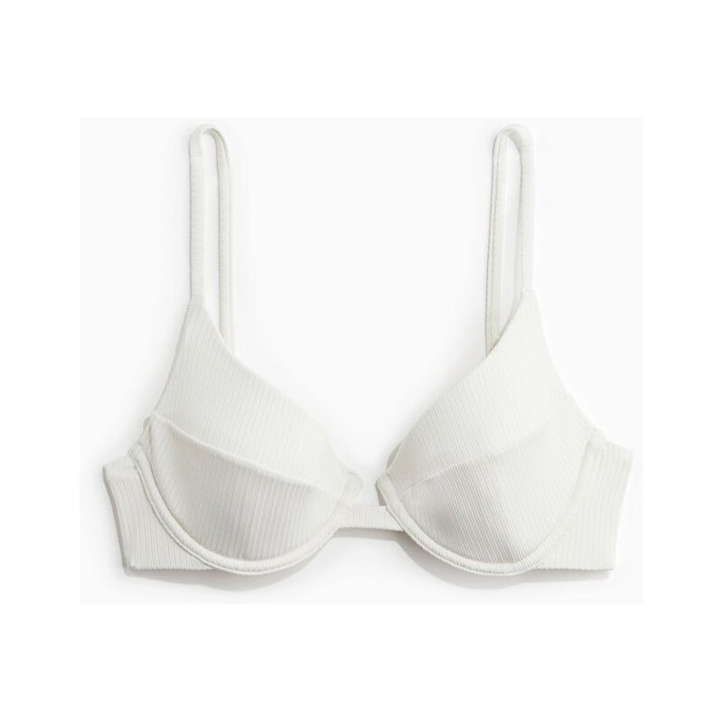 H&M - Vyztužená bikinová podprsenka - bílá 108134264