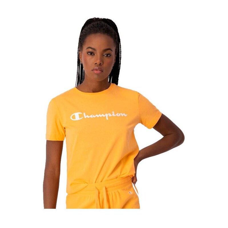 CHAMPION Tričko Champion Crewneck Oranžový