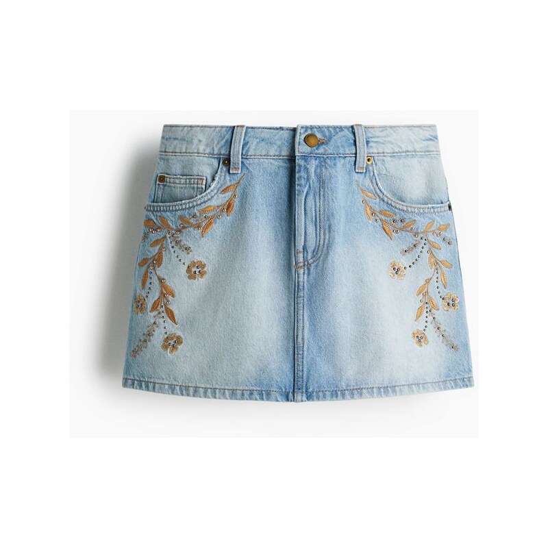 H&M - Džínová minisukně - modrá 109586238