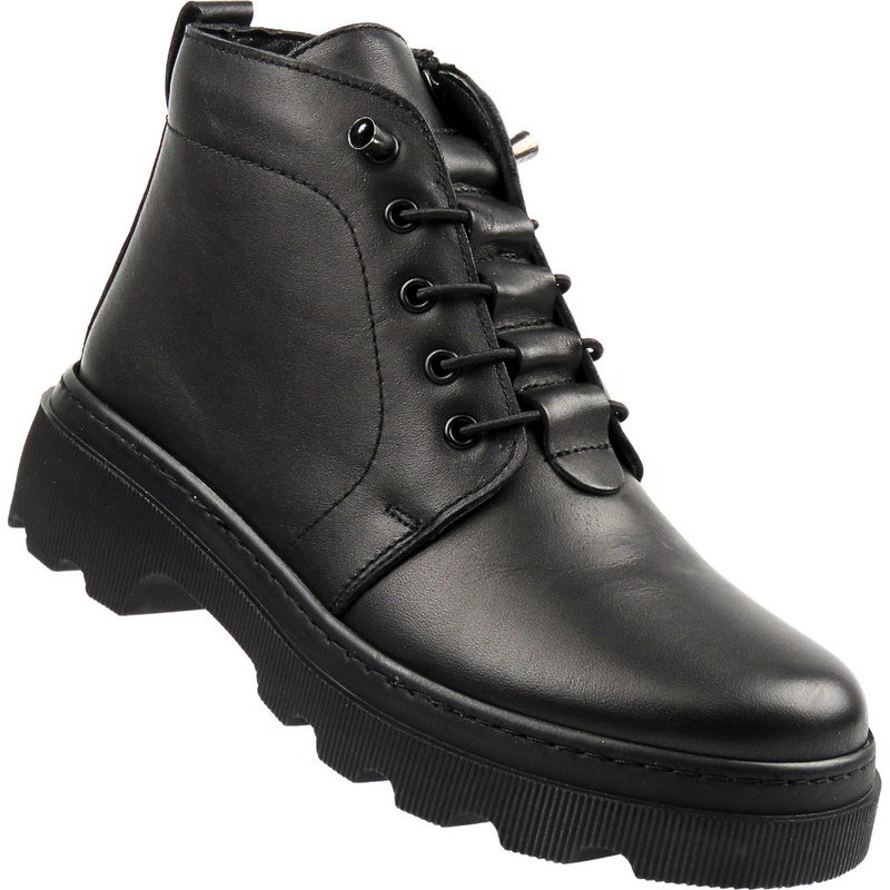 Women’s leather ankle boots Nika Komfort H-2896, black