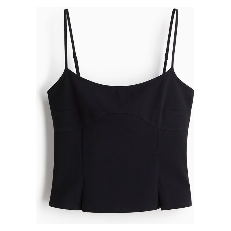 H&M - Top na ramínka - Černá