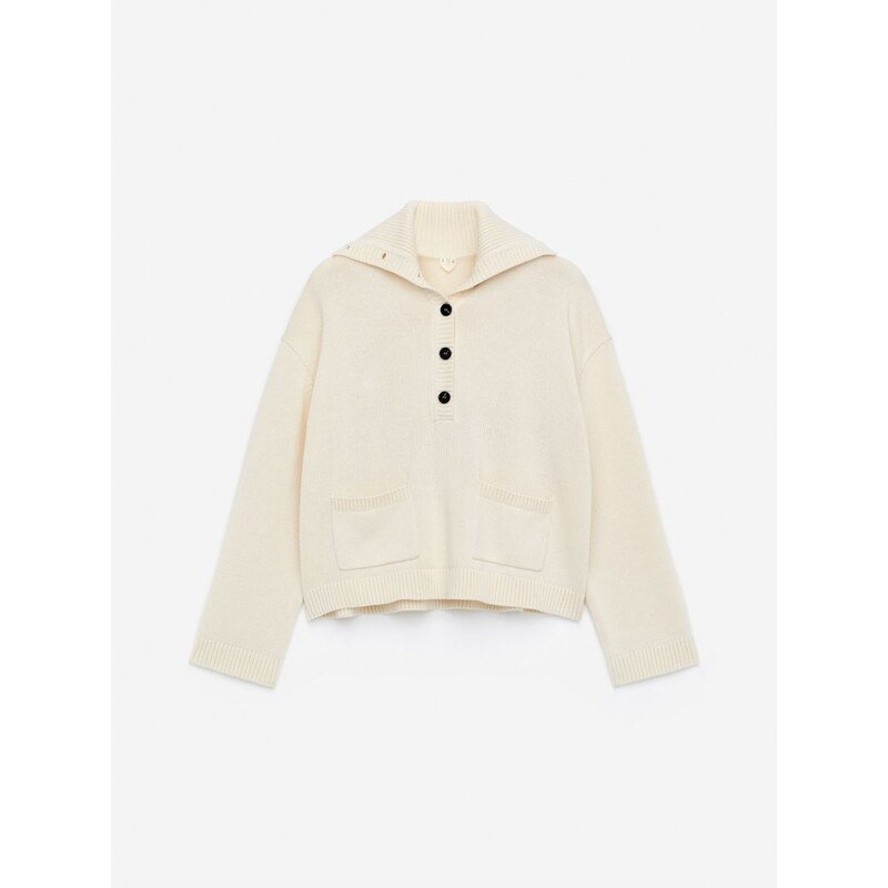 H&M - Svetříks vysokým límcem - bílá 108443647