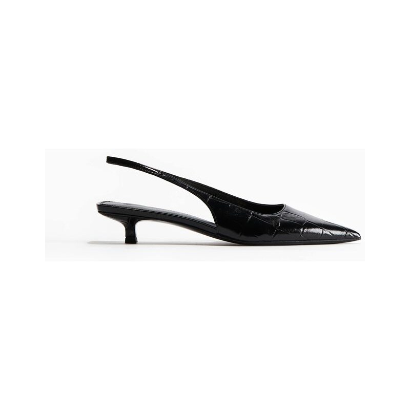 H&M - Špičaté střevíčky na kačenkovém podpatku - černá 108498098