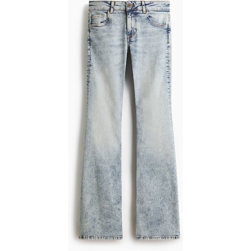 H&M - Flared Low Jeans - Bledý Denim Blue